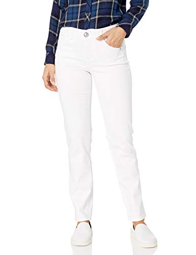 Democracy Damen Ab Solution Straight Leg Jeans, Optic White, 44 von Democracy
