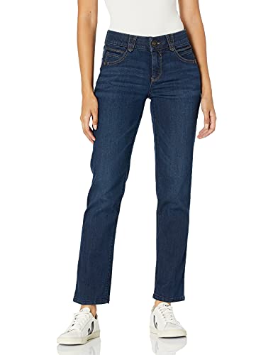 Democracy Damen Petite Ab Solution Straight Leg Jeans, Indigo/Mandala-Traum, 48 Zierlich von Democracy