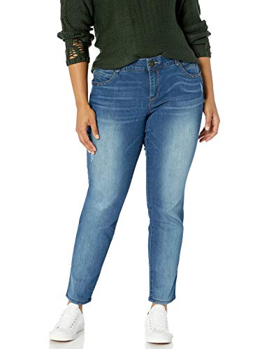 Democracy Damen Ab-Lösung Straight Leg Plus-Größe Jeans, Blau, 50 Mehr von Democracy
