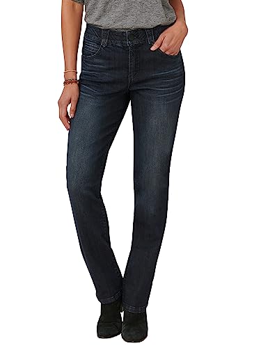 Democracy Damen Übergröße Ab-Lösung Straight Leg Jeans, Dark Indigo Artisanal, 46 Mehr von Democracy