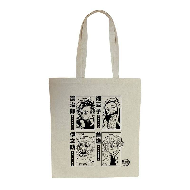 Demon Slayer - Anime Stofftasche - Tanjiro, Nezuko, Zenitsu & Inosuke - multicolor  - Lizenzierter Fanartikel von Demon Slayer