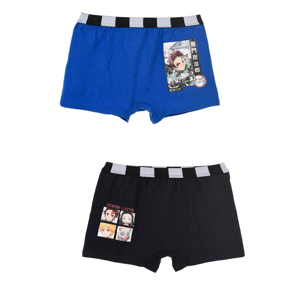 Demon Slayer Boxershorts Anime Demon Slayer Jungen 2-er Pack Boxershorts Unterhose Gr. 140 bis 170 von Demon Slayer