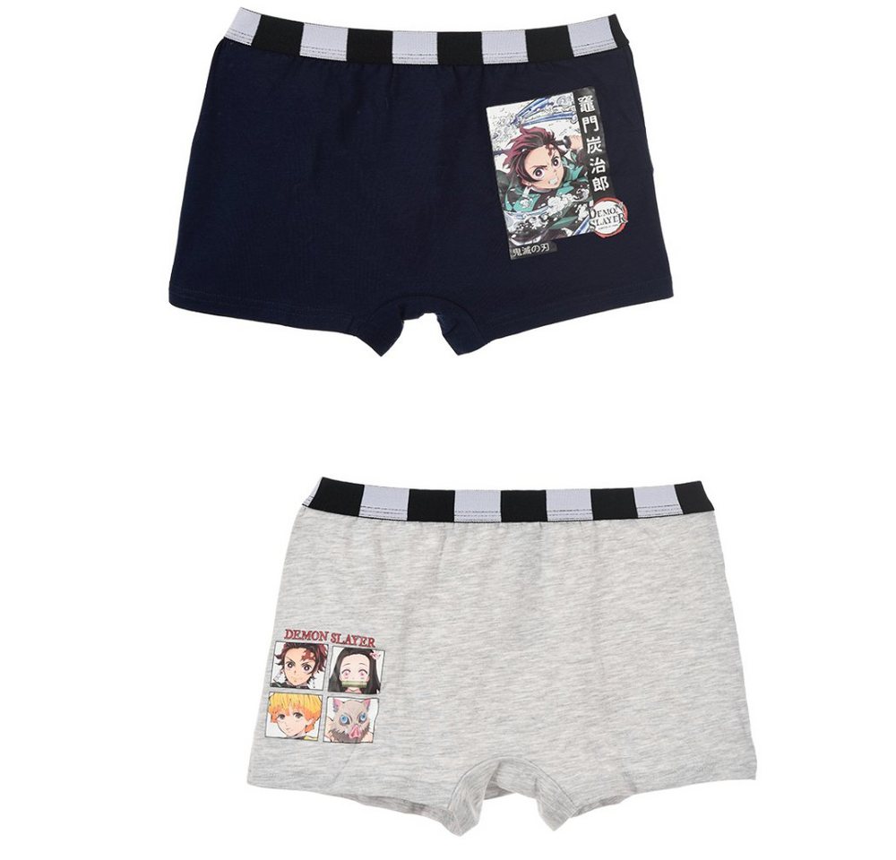 Demon Slayer Boxershorts Anime Demon Slayer Jungen 2-er Pack Boxershorts Unterhose Gr. 140 bis 170 von Demon Slayer