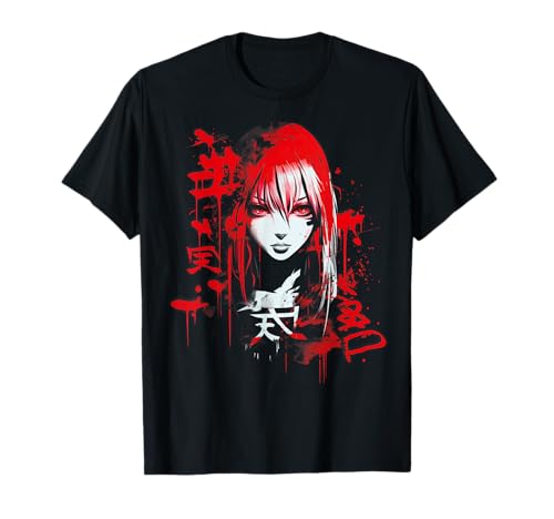 Anime Goth Girl Ästhetischer dunkelpastellfarbener kantiger Manga T-Shirt Anime Goth Girl Ästhetischer dunkelpastellfarbener kantiger Manga T-Shirt von Demon Women Sad Soft grunge Fantasy Emotional
