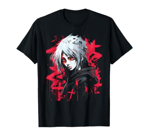 Anime Goth Girl Ästhetische Dunkel Pastell Edgy Manga T-Shirt Anime Goth Girl Ästhetische Dunkel Pastell Edgy Manga T-Shirt von Demon Women Sad Soft grunge Fantasy Emotional