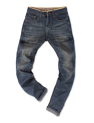 Demon&Hunter 806 Serie Herren Regular Gerade geschnitten Jeanshose, Dh8031-1 X Nostalgie-blau X Noraml, 34W x 32L von Demon&Hunter