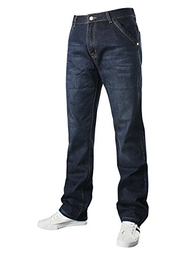 Demon&Hunter 809 Serie Loose Fit Jeans Herren Jeans Bootcut Straight Jeanshose DH8009-1(29) von Demon&Hunter