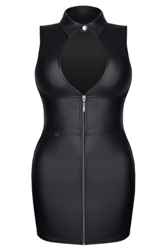 Demoniq Wetlook Minikleid TDRafaele001 mit tiefem Ausschnitt tailliert S von Demoniq