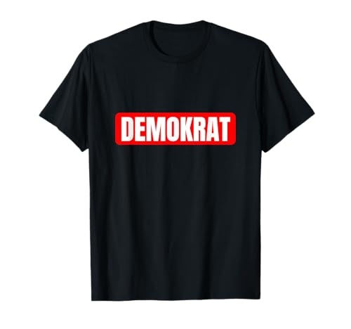 Demonstration für Demokratie und Grundgesetz Demokrat T-Shirt für Frauen, Schwarz, Klein, Kurzarm, Klassisch geschnitten, 100% Baumwolle von Demonstration für Demokratie und Grundgesetz