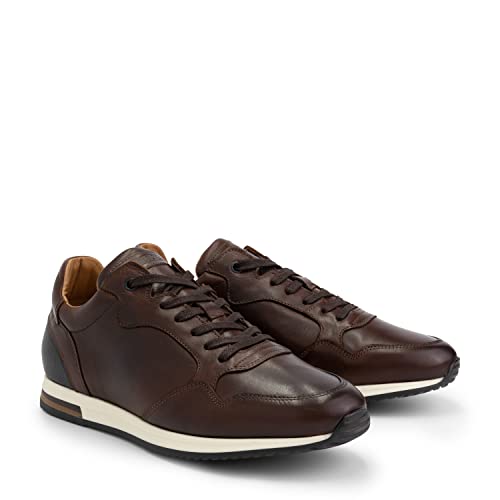 Den Broeck Männer Waydell St. Sneaker Casual Leder Sportschuhe - Braun 43 von Den Broeck