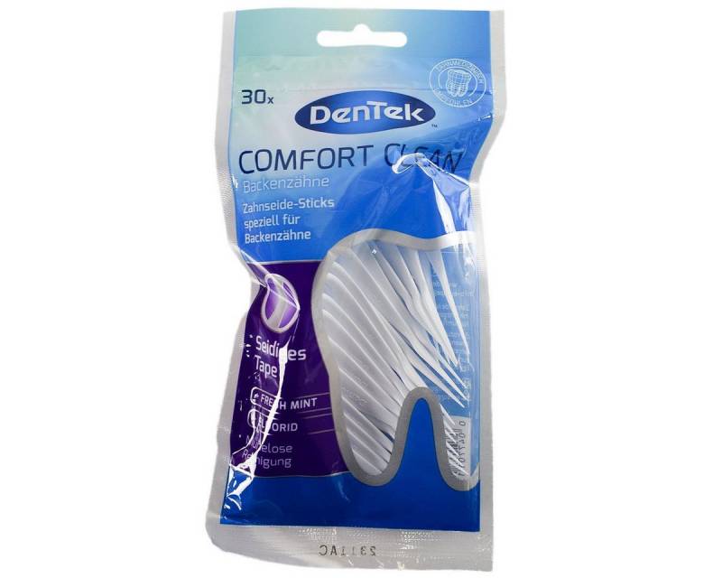 DenTek Zahnseide-Stick DenTek Comfort Clean Zahnseide-Sticks 30-er Packung Mundpflege, mit Minzgeschmack von DenTek