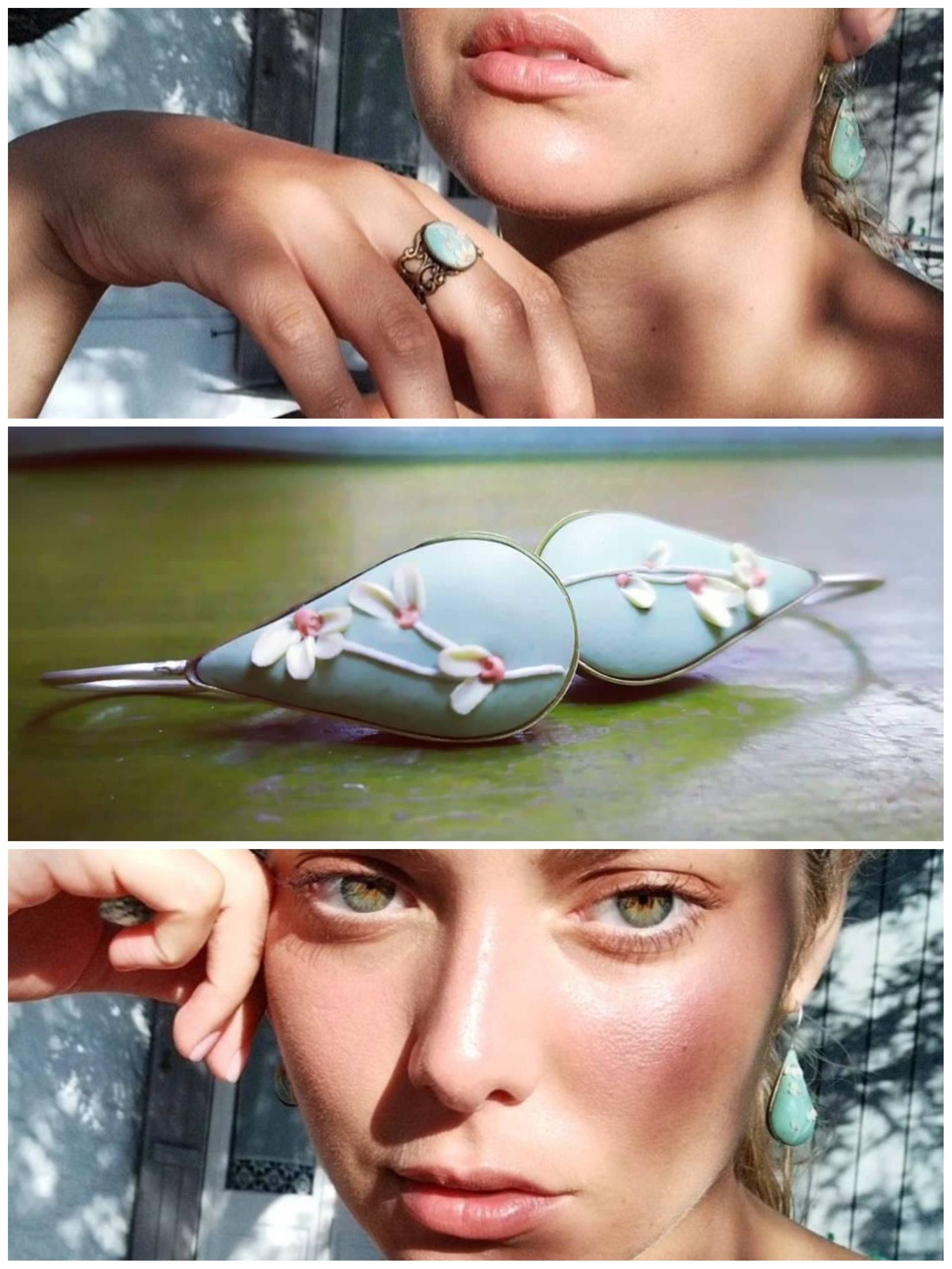 Kamille Teardrop Ohrringe, Handgemachte Denadas Handgemacht Kamille Teardrop Ohrringe, Handgemachte Denadas Handgemacht von DenadasHandmade