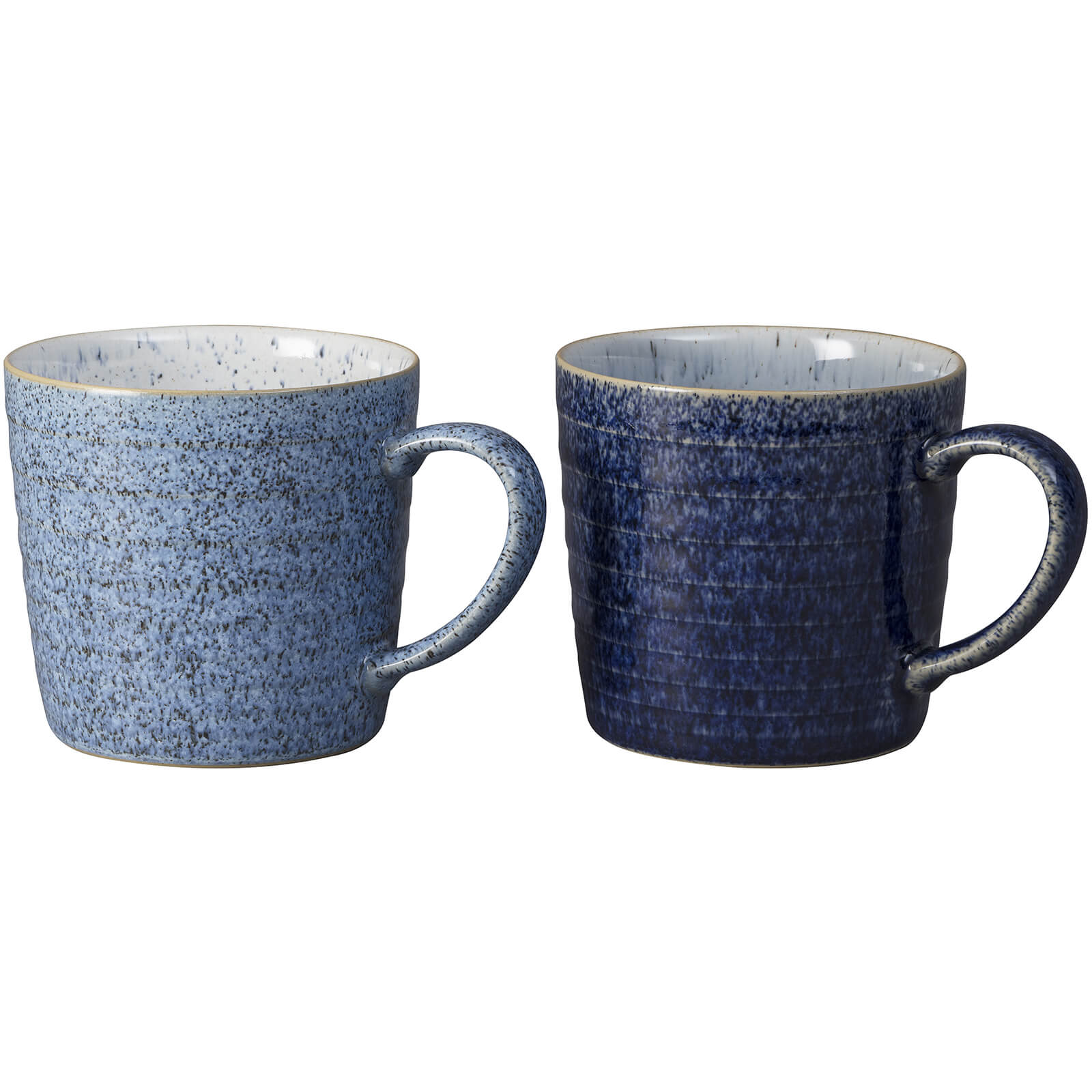 Denby Studio Blue Ridged Mugs - Set of 2 von Denby