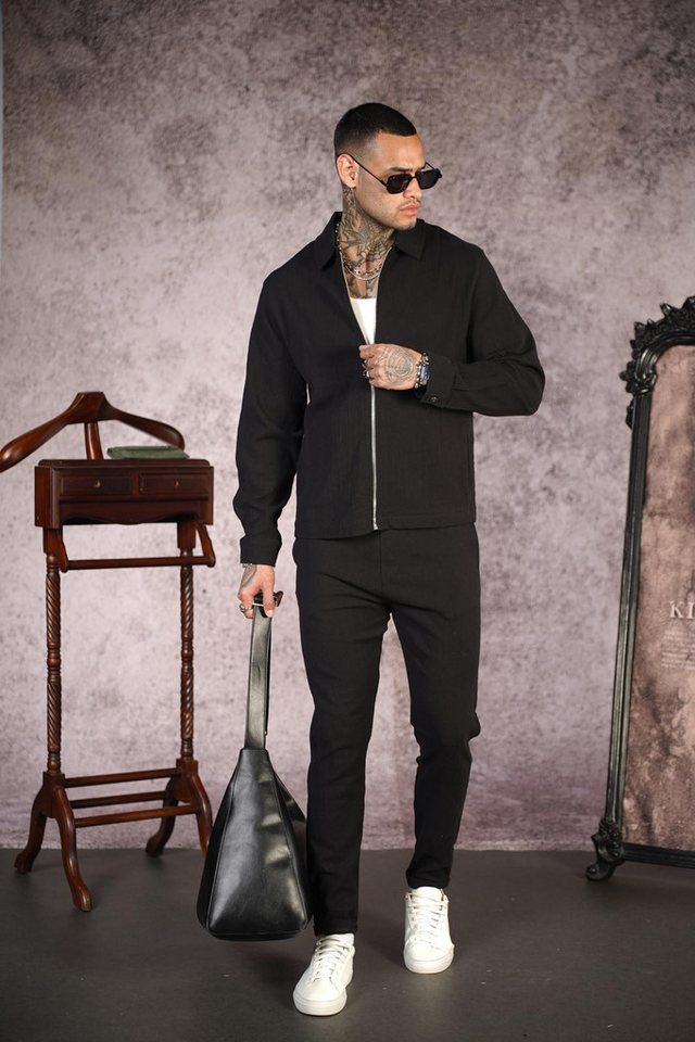 Denim Distriqt Anzug Sportlicher feiner Sommer Anzug in Baumwolle (2-tlg) von Denim Distriqt