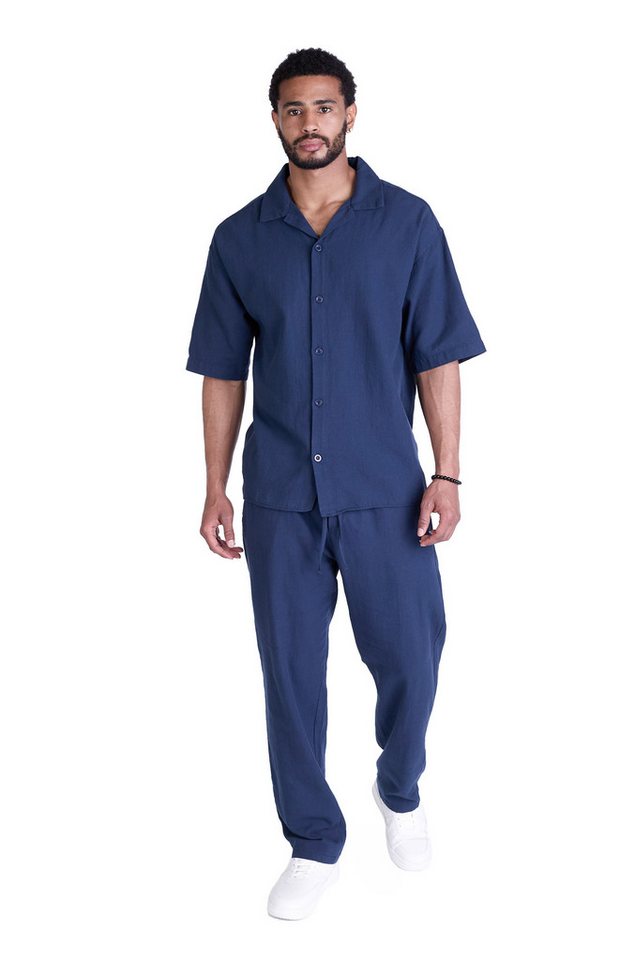 Denim Distriqt Freizeitanzug Lässiger Sommer 2 Teiler in Leinenoptik (2-tlg) von Denim Distriqt