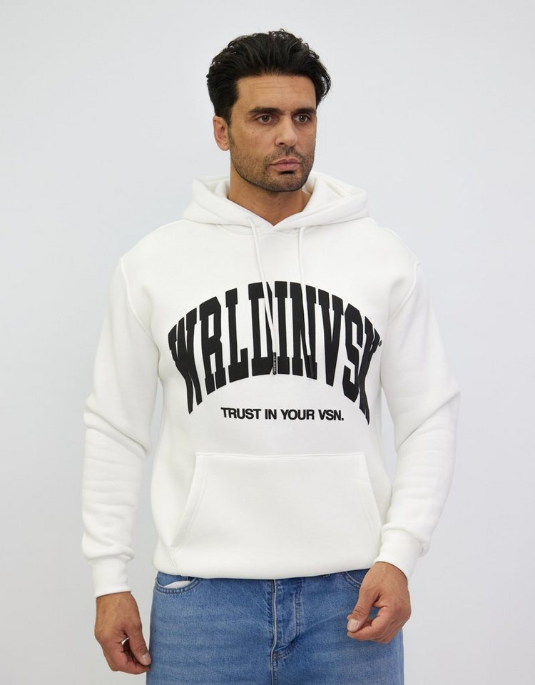 Denim Distriqt Hoodie Herren Hoddy in SLIM-Fit mit feinem Schriftprint von Denim Distriqt