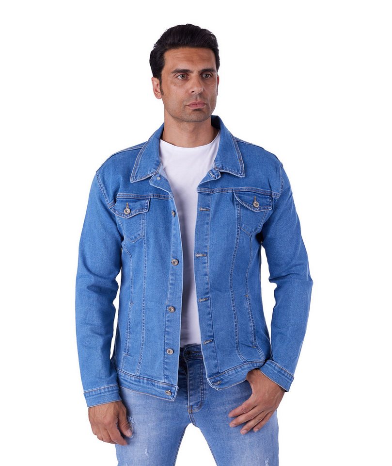 Denim Distriqt Jeansjacke Herren Basic Jeansjacke mit Stretch in Slim Fit Blau XL Denim Distriqt Jeansjacke Herren Basic Jeansjacke mit Stretch in Slim Fit Blau XL von Denim Distriqt