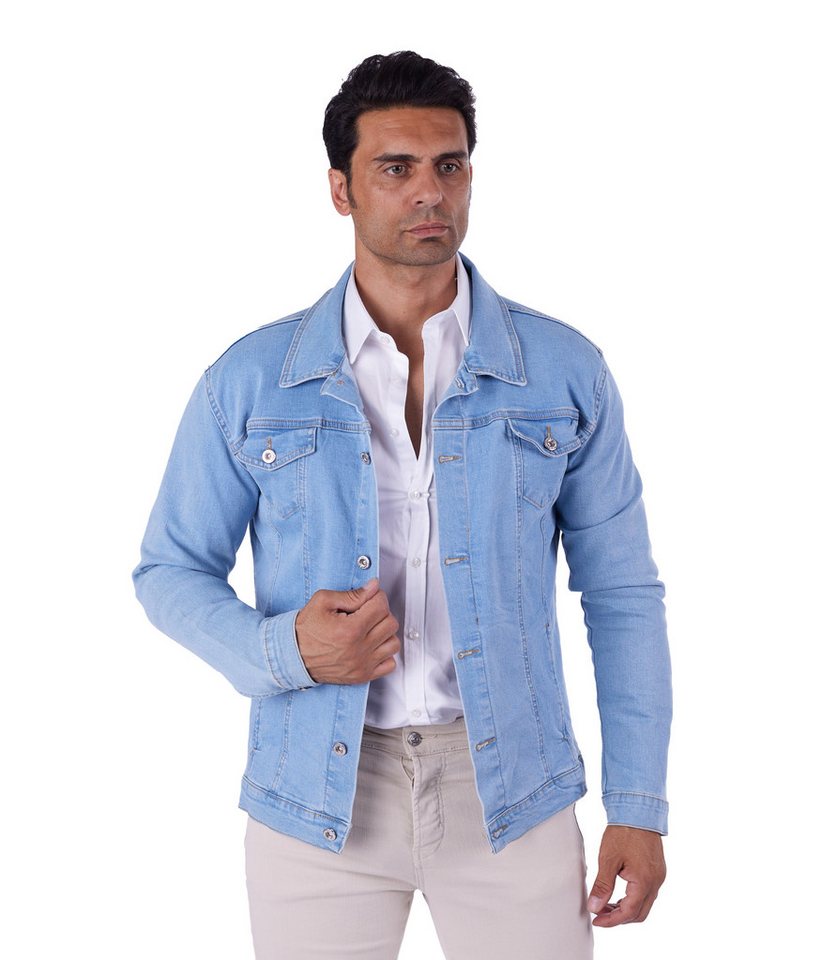 Denim Distriqt Jeansjacke Herren Basic Jeansjacke mit Stretch in Slim Fit Hellblau L Denim Distriqt Jeansjacke Herren Basic Jeansjacke mit Stretch in Slim Fit Hellblau L von Denim Distriqt