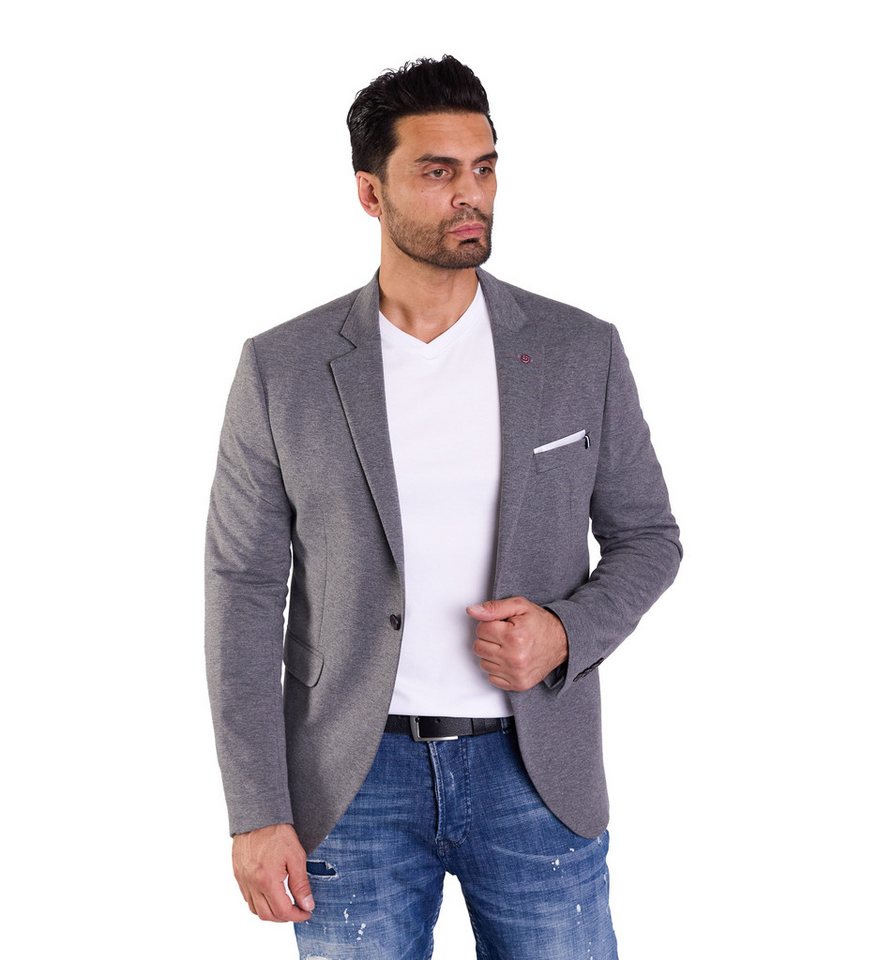 Denim Distriqt Jerseyblazer Sportliches Jersey Übergrößen Sakko mit Stretch Denim Distriqt Jerseyblazer Sportliches Jersey Übergrößen Sakko mit Stretch von Denim Distriqt