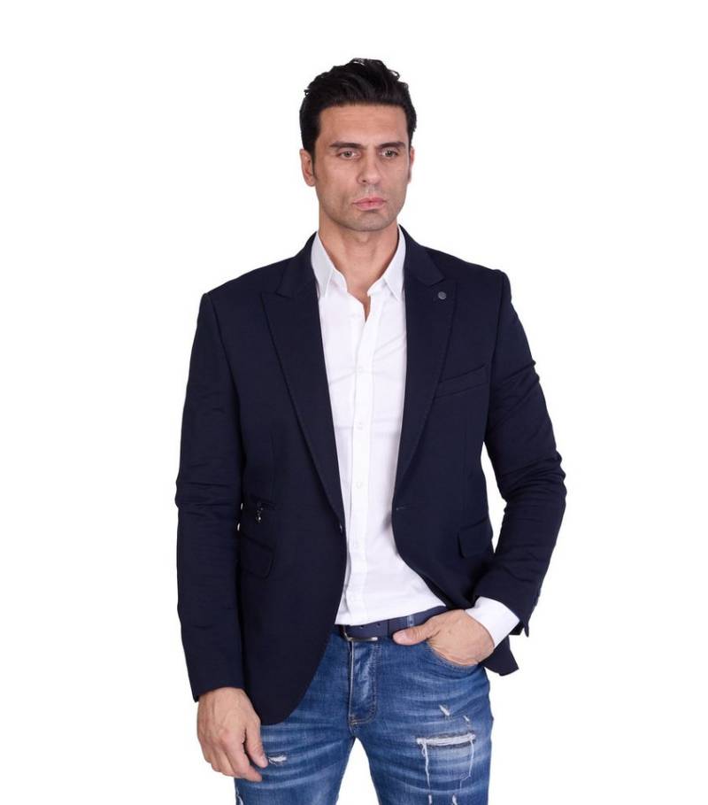 Denim Distriqt Jerseysakko Herren Slim Fit Sakko mit Stretch von Denim Distriqt