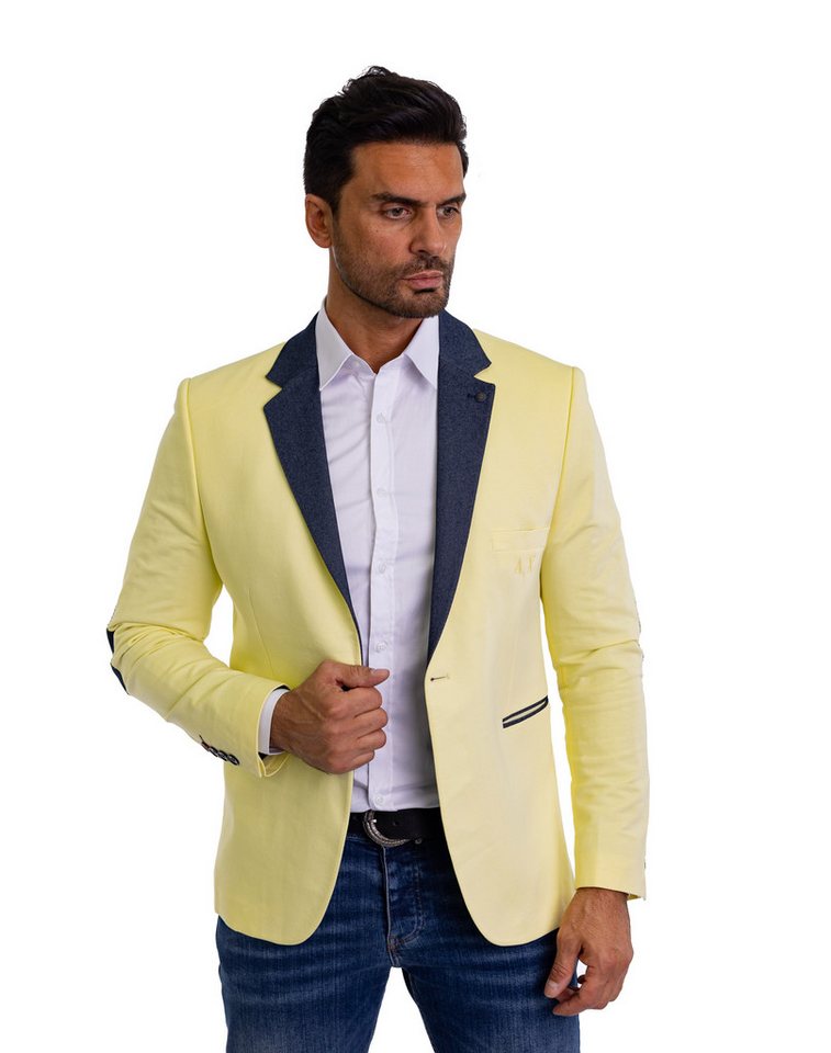 Denim Distriqt Jerseysakko Sporchlicher Jersey Sakko mit Pachtes von Denim Distriqt