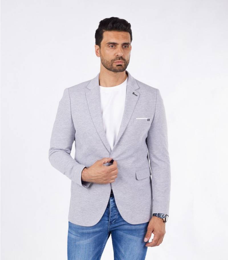 Denim Distriqt Jerseysakko Sportliches Herren SLIM FIT Jersey Sakko mit Stretch von Denim Distriqt