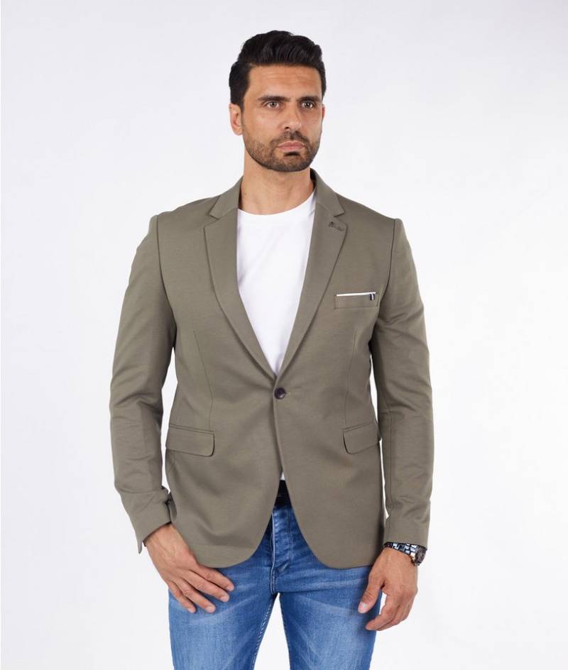 Denim Distriqt Jerseysakko Sportliches Herren SLIM FIT Jersey Sakko mit Stretch von Denim Distriqt