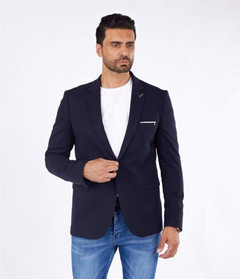 Denim Distriqt Jerseysakko Sportliches Herren SLIM FIT Jersey Sakko mit Stretch von Denim Distriqt