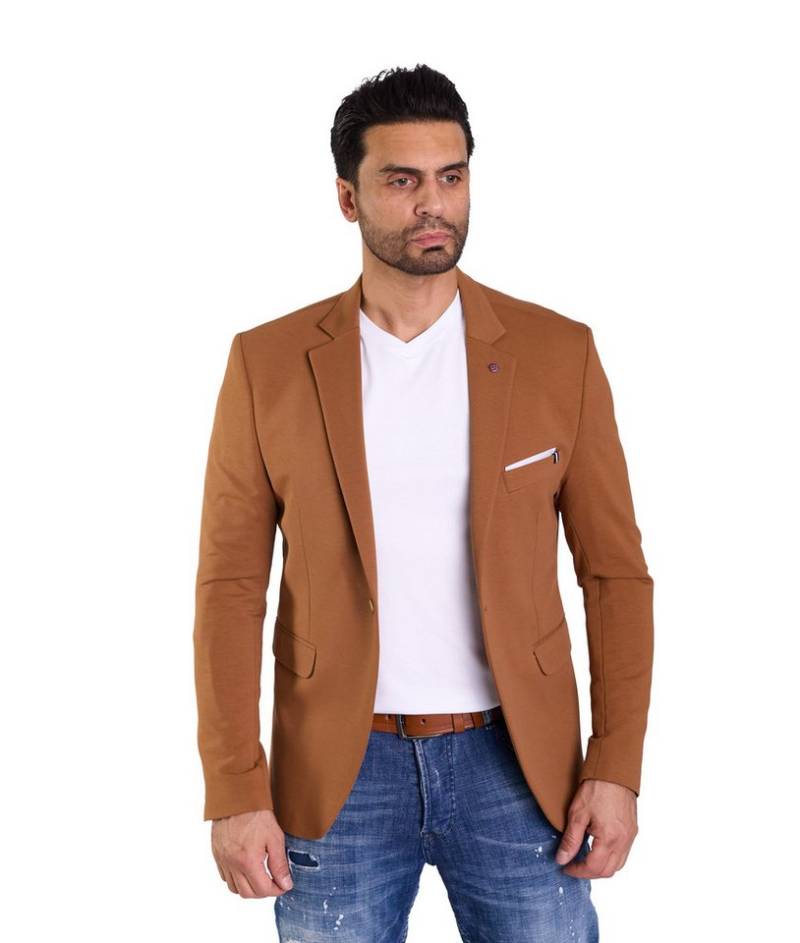 Denim Distriqt Jerseysakko Sportliches Herren SLIM FIT Jersey Sakko mit Stretch von Denim Distriqt