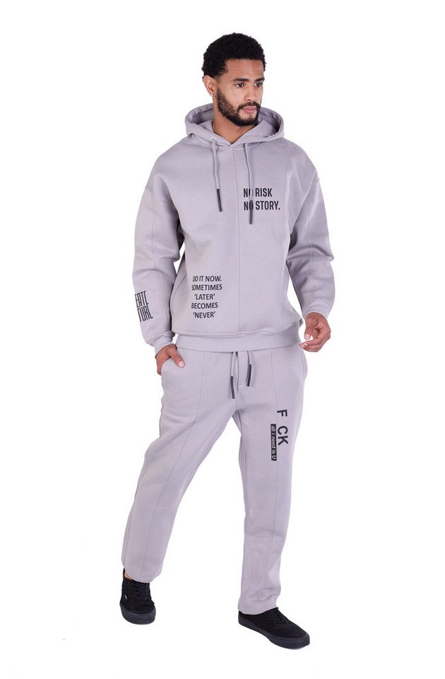 Denim Distriqt Jogginganzug Sportlicher Herren Jogginganzug in Oversized Grau M von Denim Distriqt