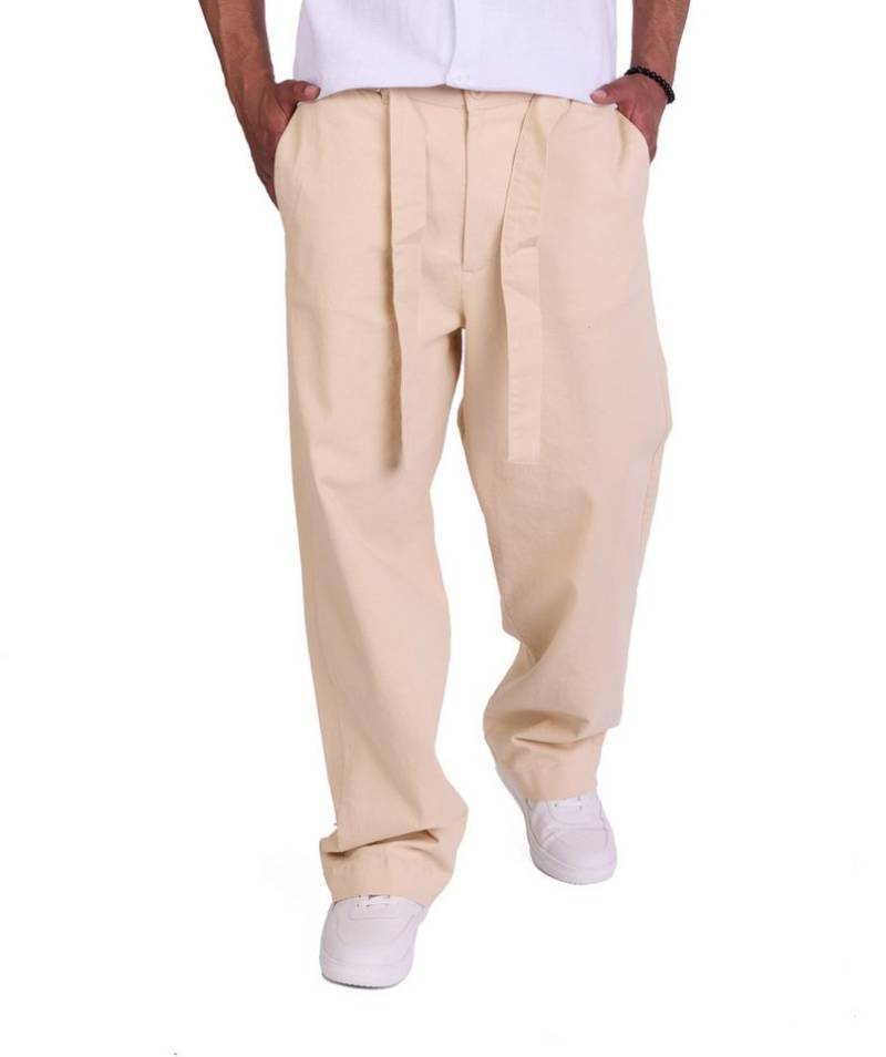 Denim Distriqt Loose-fit-Jeans Lässige Herren Baggy Chinohose Beige W30/L34 von Denim Distriqt