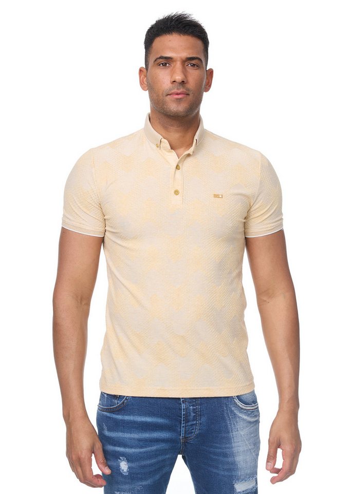 Denim Distriqt Poloshirt Modernes sommerliches Herren Poloshirt mit feinen Details Gelb XL von Denim Distriqt