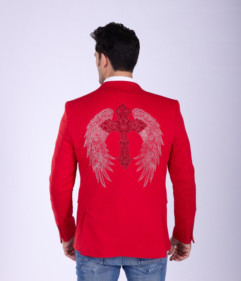 Denim Distriqt Sakko Extravagantes Herren Slim Fit Sakko Rot 48 Denim Distriqt Sakko Extravagantes Herren Slim Fit Sakko Rot 48 von Denim Distriqt