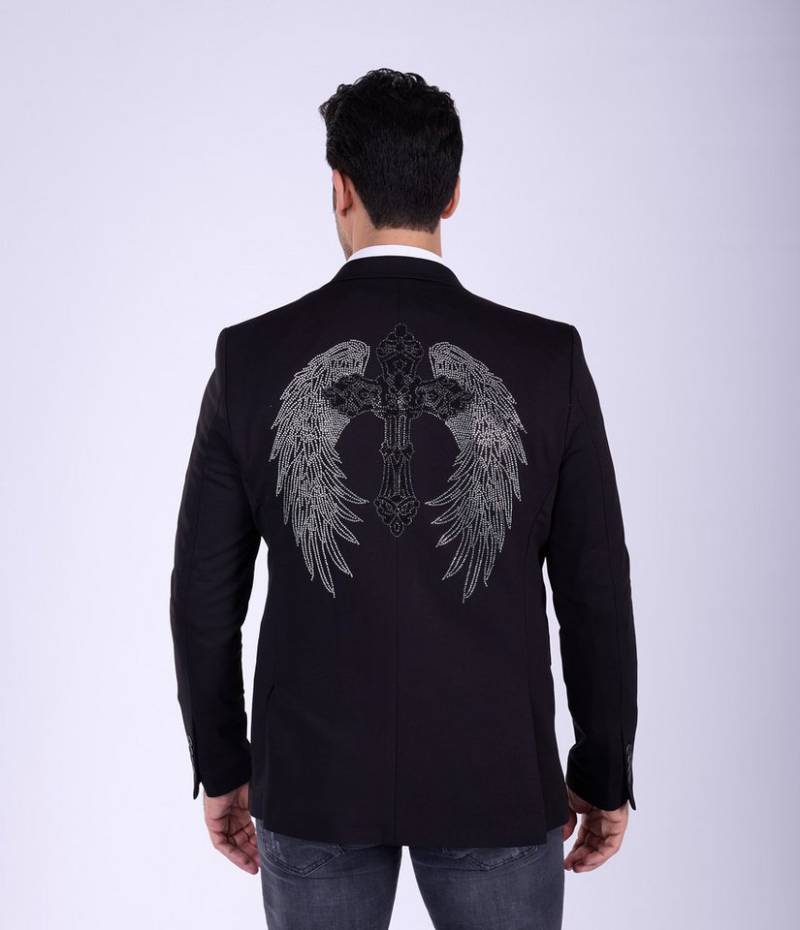 Denim Distriqt Sakko Extravagantes Herren Slim Fit Sakko Schwarz 58 von Denim Distriqt