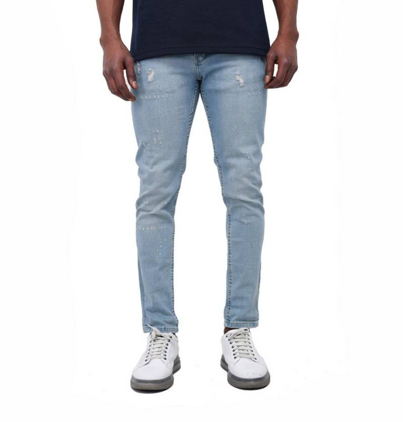 Denim Distriqt Skinny-fit-Jeans Lässige Herren Destroyed Skinny Jeans von Denim Distriqt