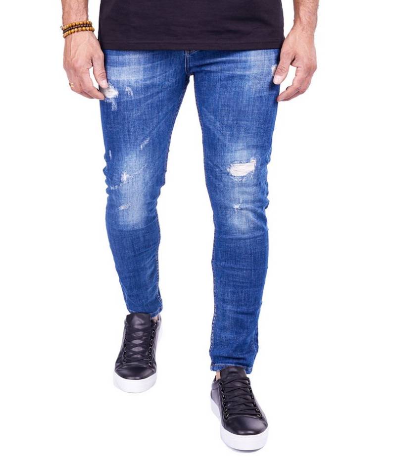 Denim Distriqt Slim-fit-Jeans Herren SLIM FIT Jeans im Used-Look mit Stretch von Denim Distriqt