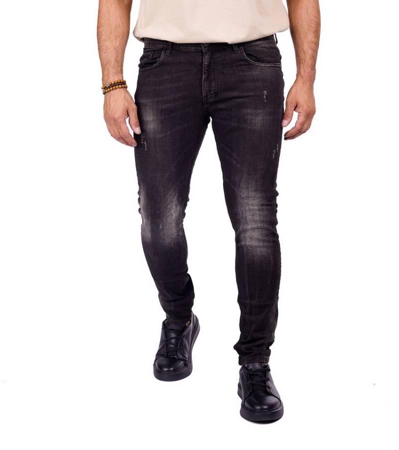 Denim Distriqt Slim-fit-Jeans Herren SLIM FIT Jeans im Used-Look mit Stretch von Denim Distriqt