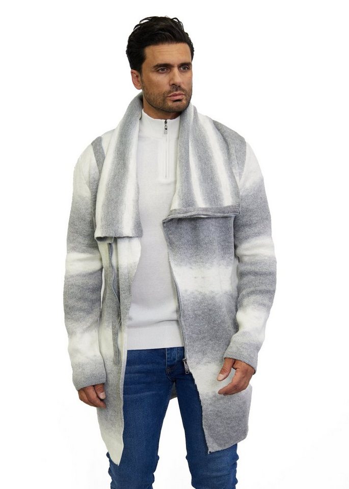 Denim Distriqt Strickjacke Herren Strickjacke im asymetrischem Design mit Schalkragen von Denim Distriqt