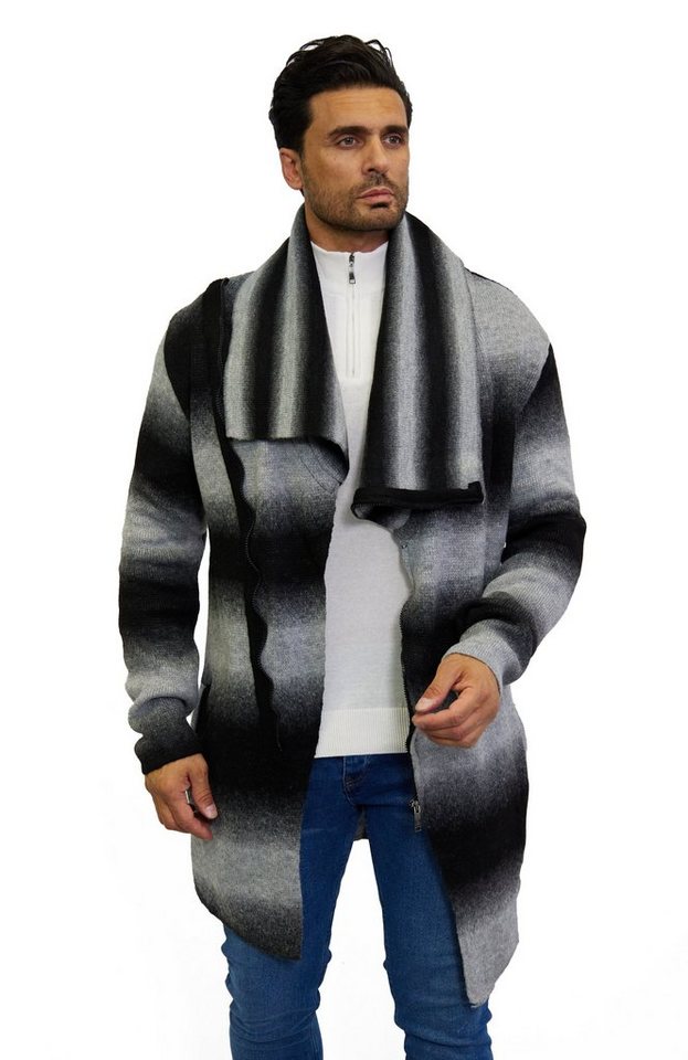 Denim Distriqt Strickjacke Herren Strickjacke im asymetrischem Design mit Schalkragen von Denim Distriqt