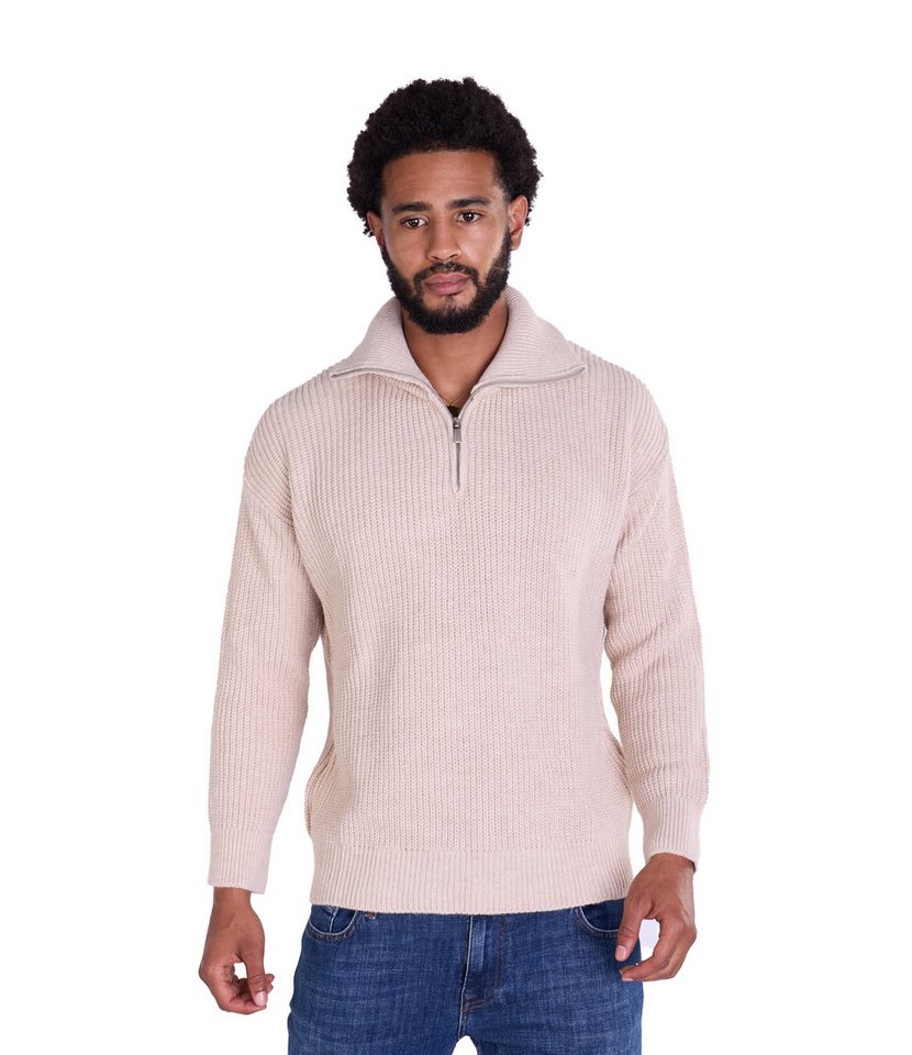 Denim Distriqt Strickpullover lässiger Herren Troyer in Slim Fit von Denim Distriqt