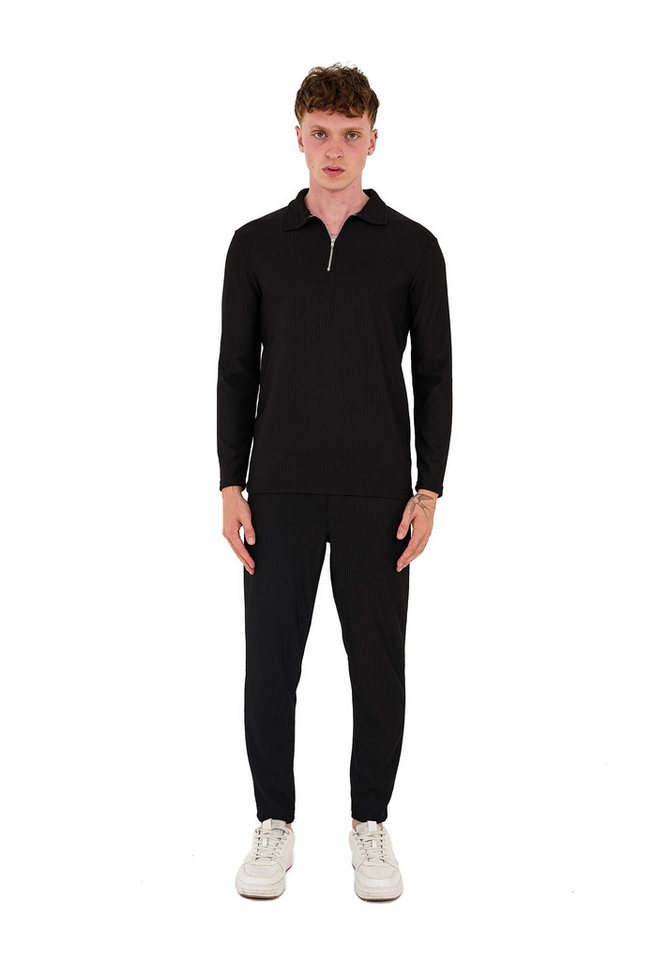 Denim Distriqt Trainingsanzug Freizeitanzug, 2er Kombi lässiges Design Trainingsanzug Schwarz XL von Denim Distriqt