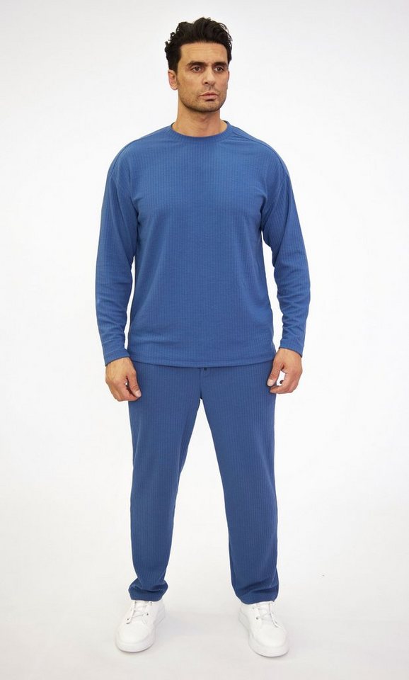 Denim Distriqt Trainingsanzug Lässiger 2 Teiler Freizeitanzug im Oversized Look von Denim Distriqt