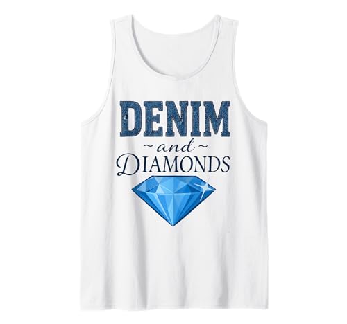 Denim And Diamonds - Men Woman Kids Tank Top von Denim Fabric Diamonds Stylish Skinny Jeans Lover