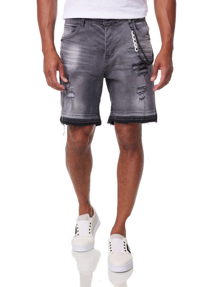 Denim House Jeansbermudas Herren Jeansshorts im Destroyed Look von Denim House
