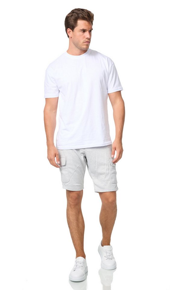 Denim House Jeansshorts Sweatpant Capri mit Cargotaschen in Loose Fit Grau 30 von Denim House