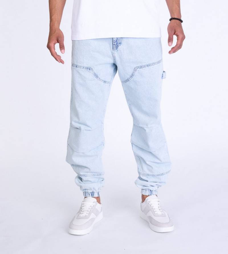 Denim House Jogger Pants Herren Loose Fit Jogger Jeans in hellblau von Denim House