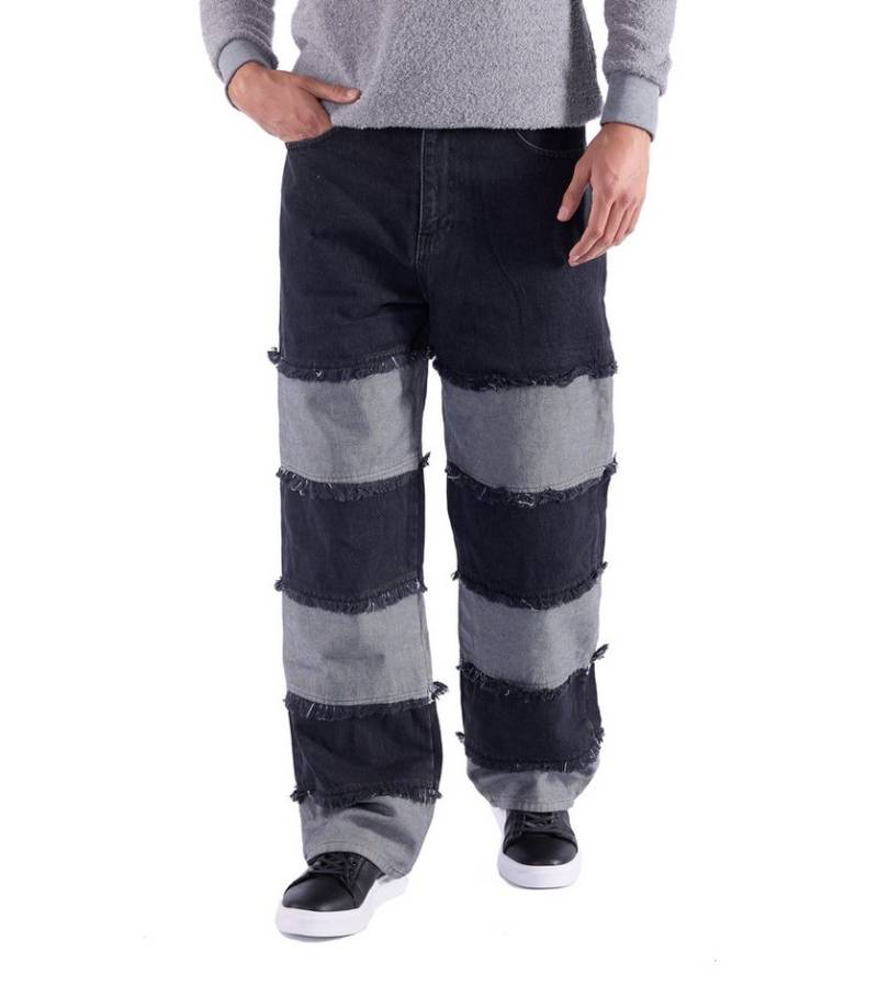 Denim House Relax-fit-Jeans Lässige Designer Baggy Jeans Relaxed Fiit HIP HOP Schwarz W31/L32 von Denim House