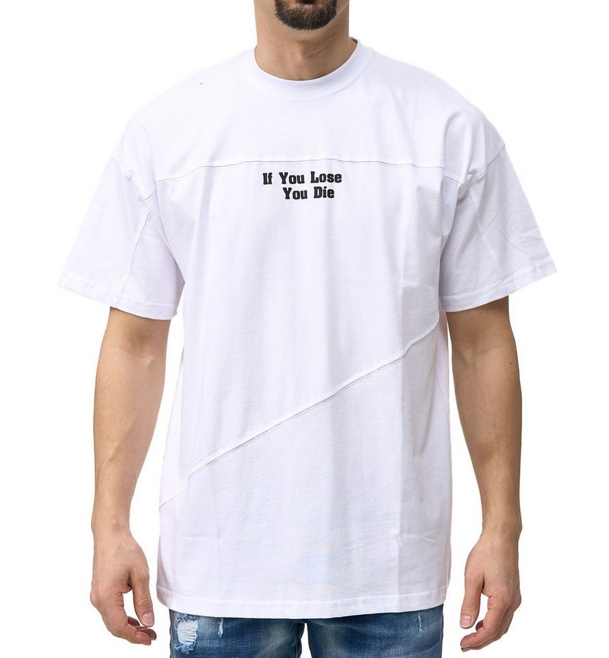 Denim House T-Shirt Schönes Herren Oversized T-Shirt mit ausgefallenem Schrift Print von Denim House