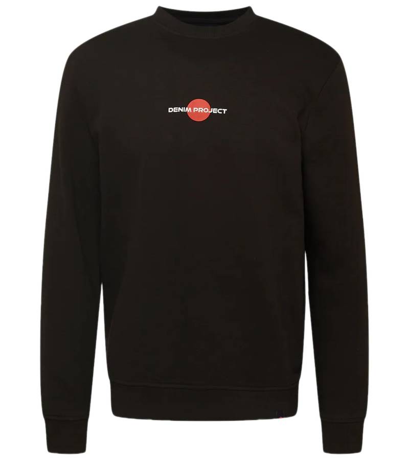 Denim Project Herren Baumwoll-Pullover Langarm-Shirt Rundhals-Pullover DP-10022-140 001 Schwarz von Denim Project