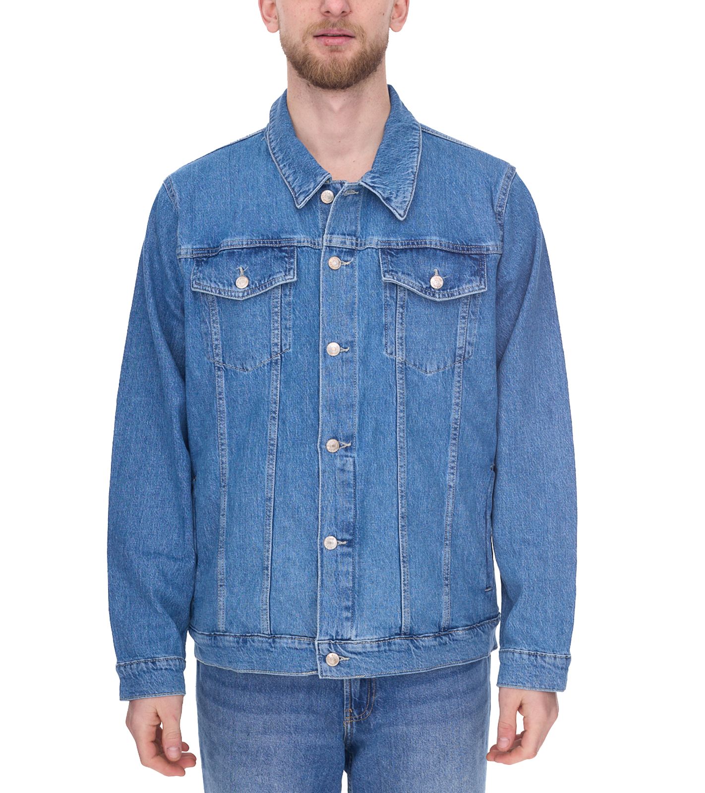 Denim Project Herren Jeans-Jacke Denim-Jacke Basic-Jacke Freizeit-Jacke DP3730 559 Blau Denim Project Herren Jeans-Jacke Denim-Jacke Basic-Jacke Freizeit-Jacke DP3730 559 Blau von Denim Project